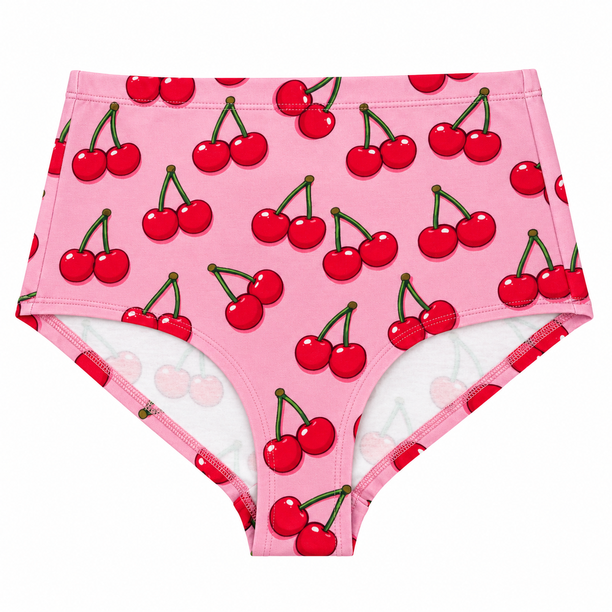 Cherry Organic Cotton High Waist Panty