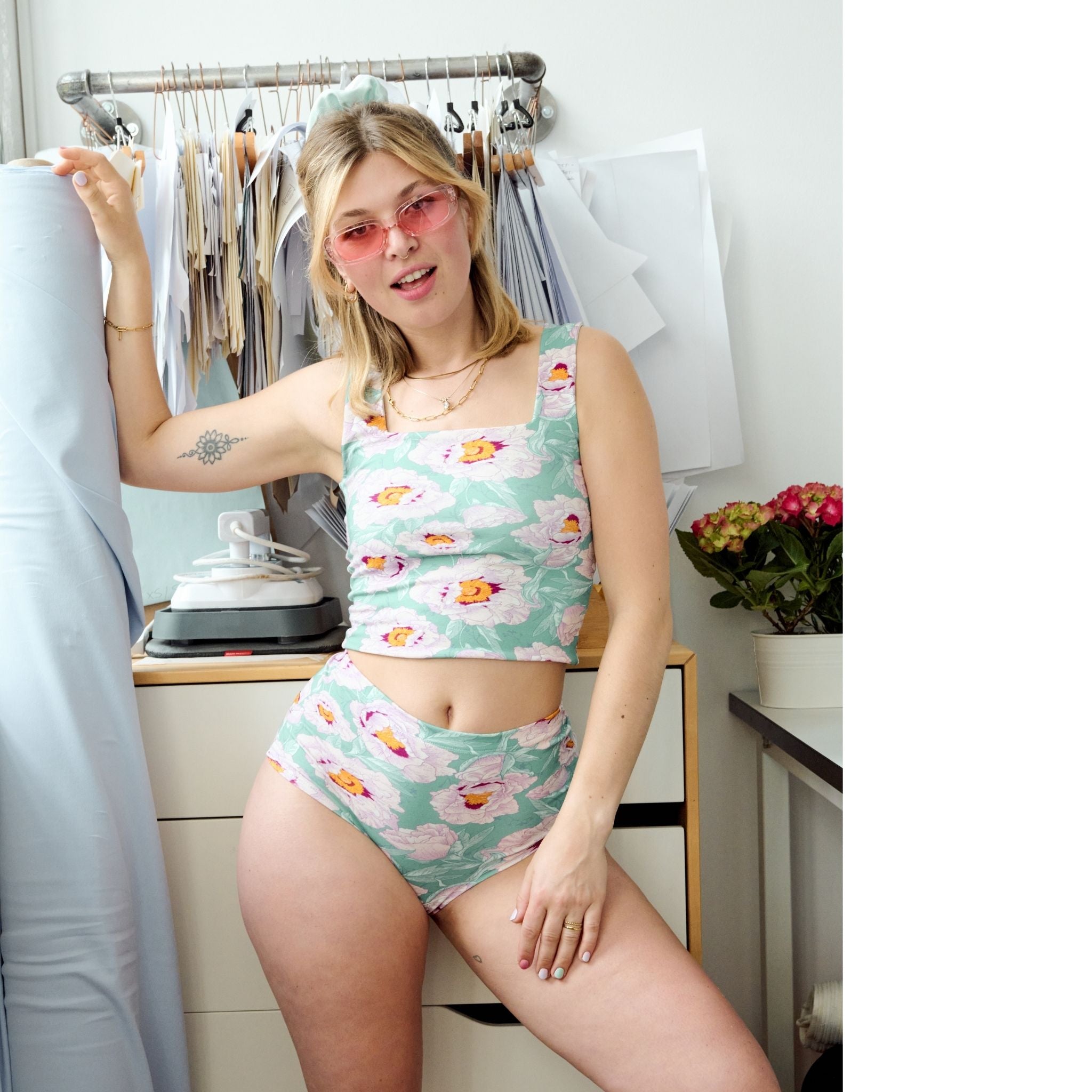 Blossom + Baby Blue Supima Cotton Reversible Tank Top