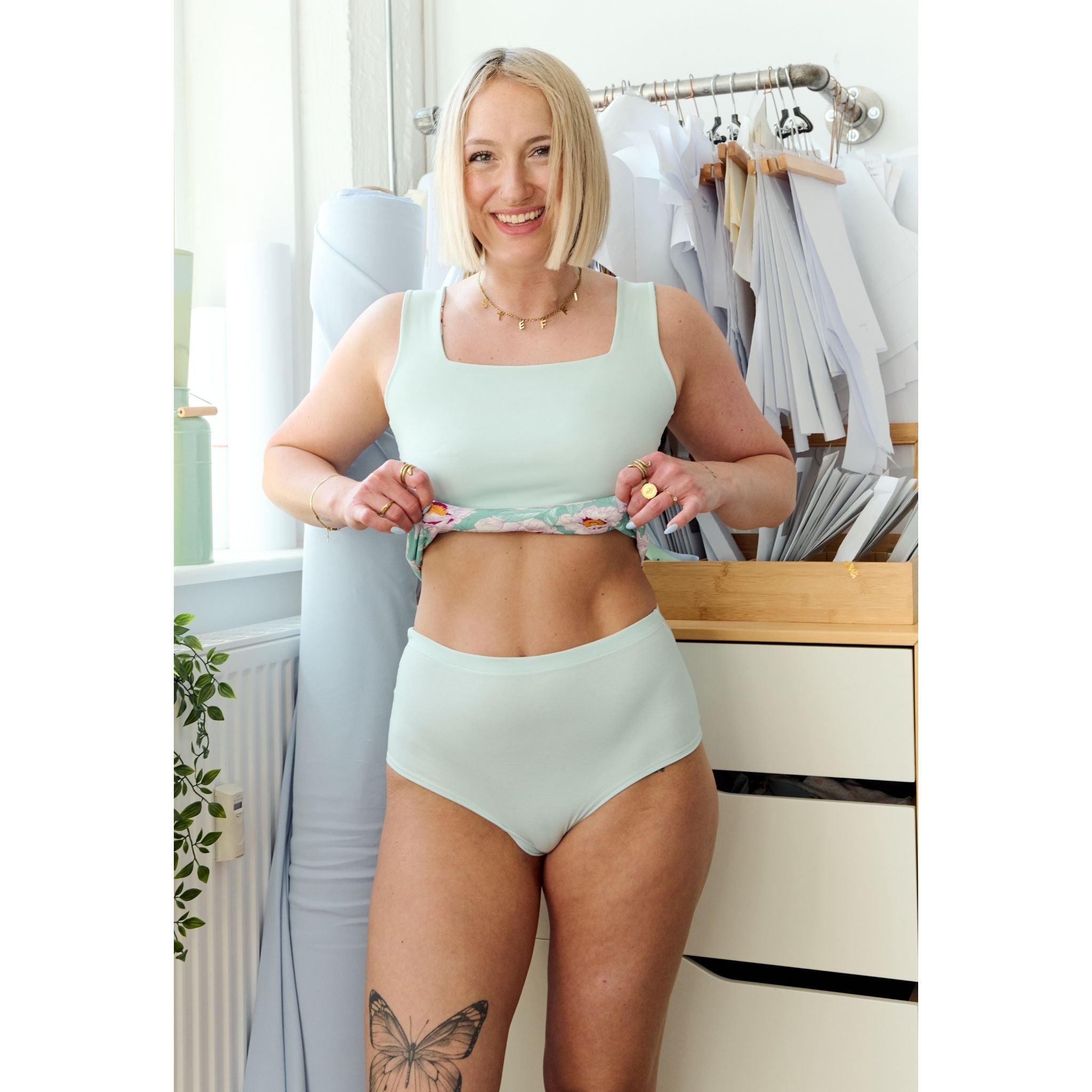 Baby-Blau-Supima-Baumwoll-High-Waist-Höschen