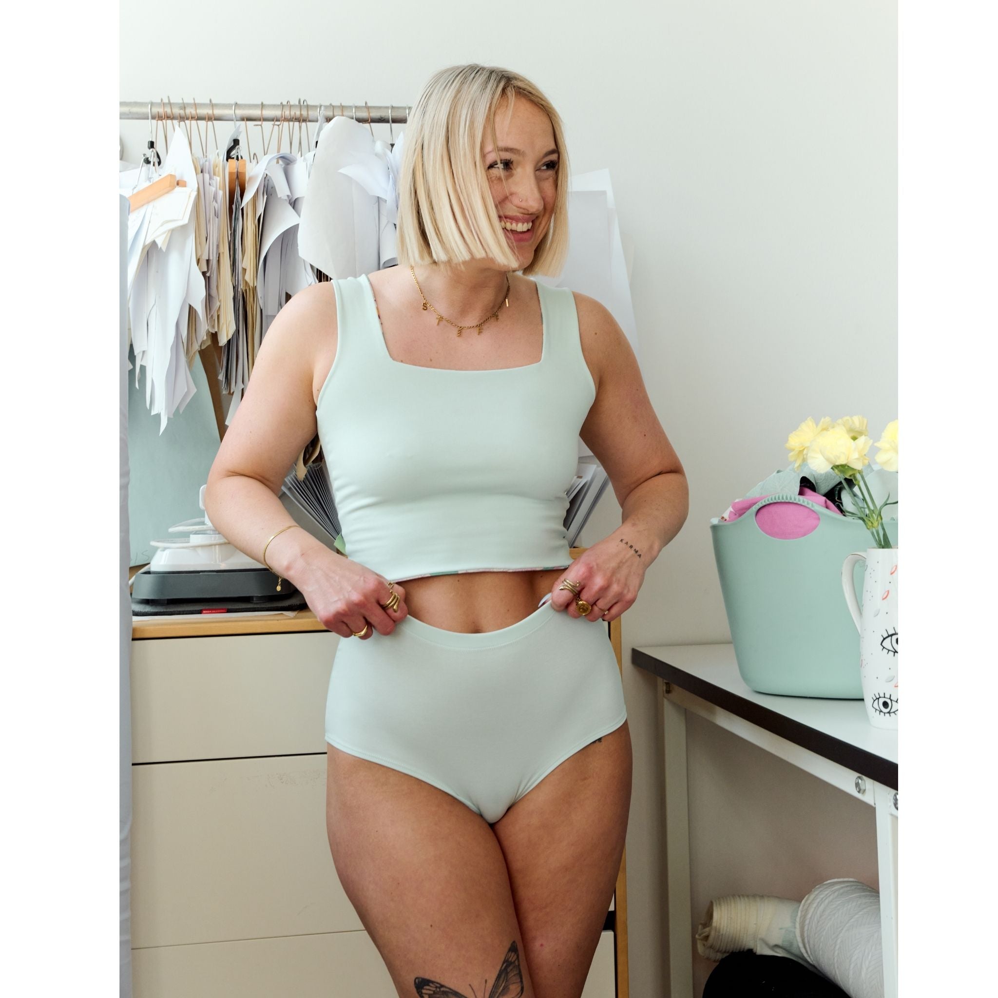 Baby-Blau-Supima-Baumwoll-High-Waist-Höschen