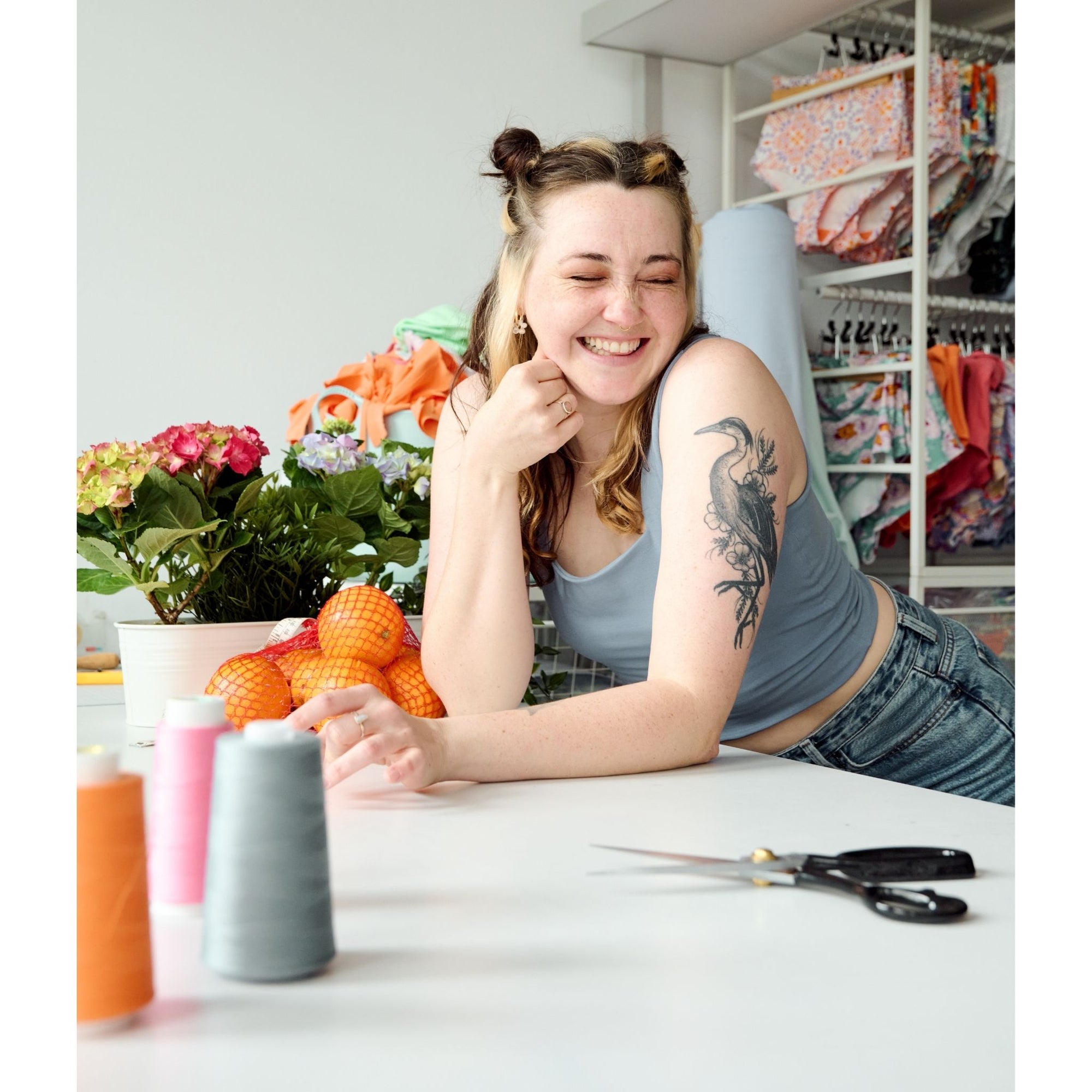 Foxy Grey Supima Cotton Reversible Tank Top