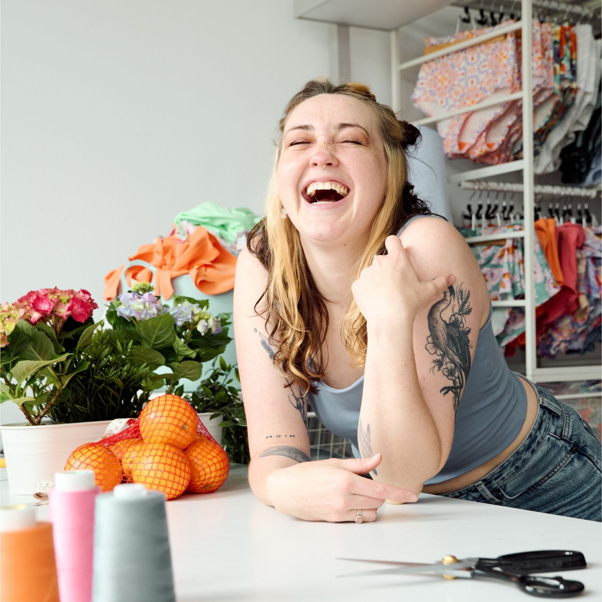 Foxy Grey Supima Cotton Reversible Tank Top