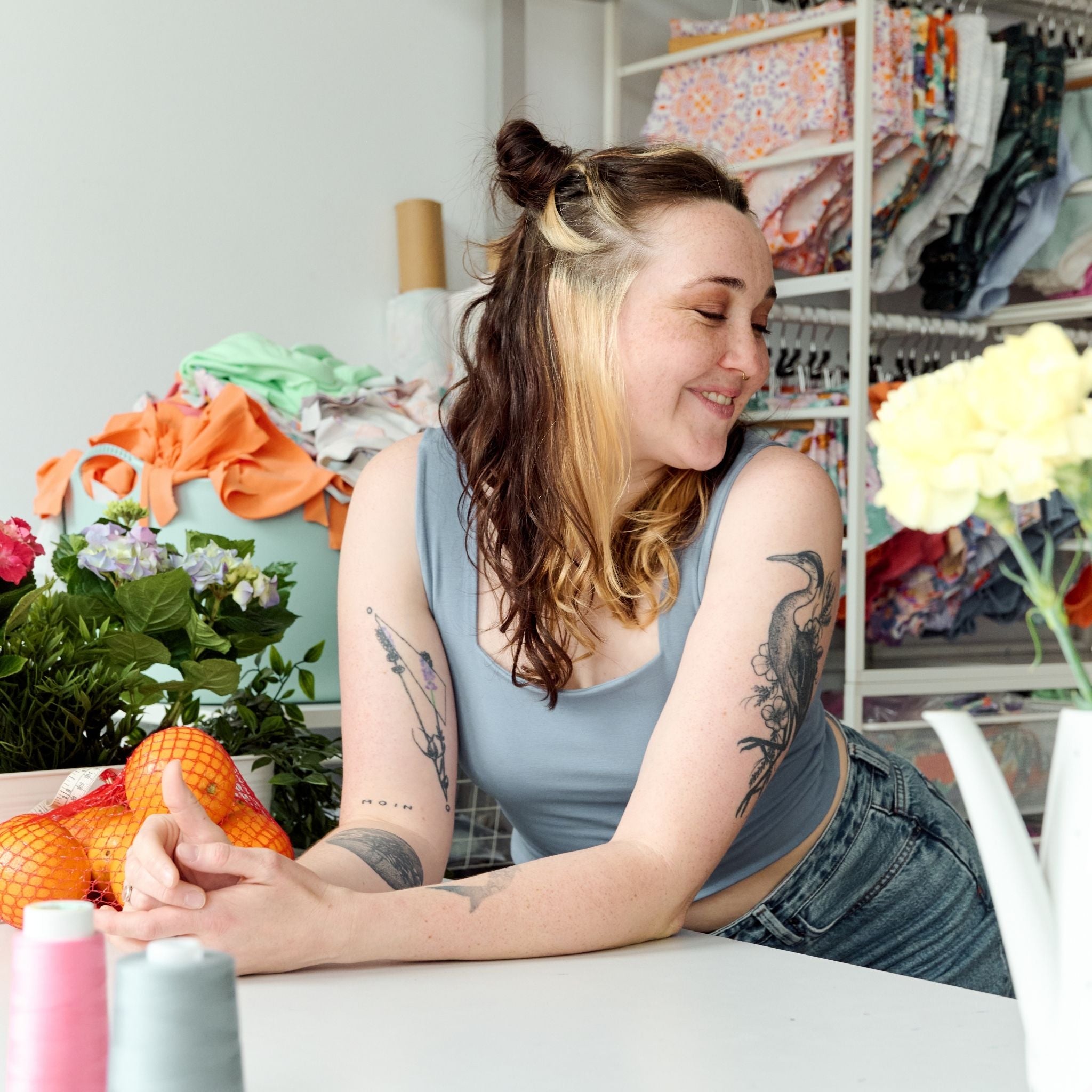 Foxy Grey Supima Cotton Reversible Tank Top