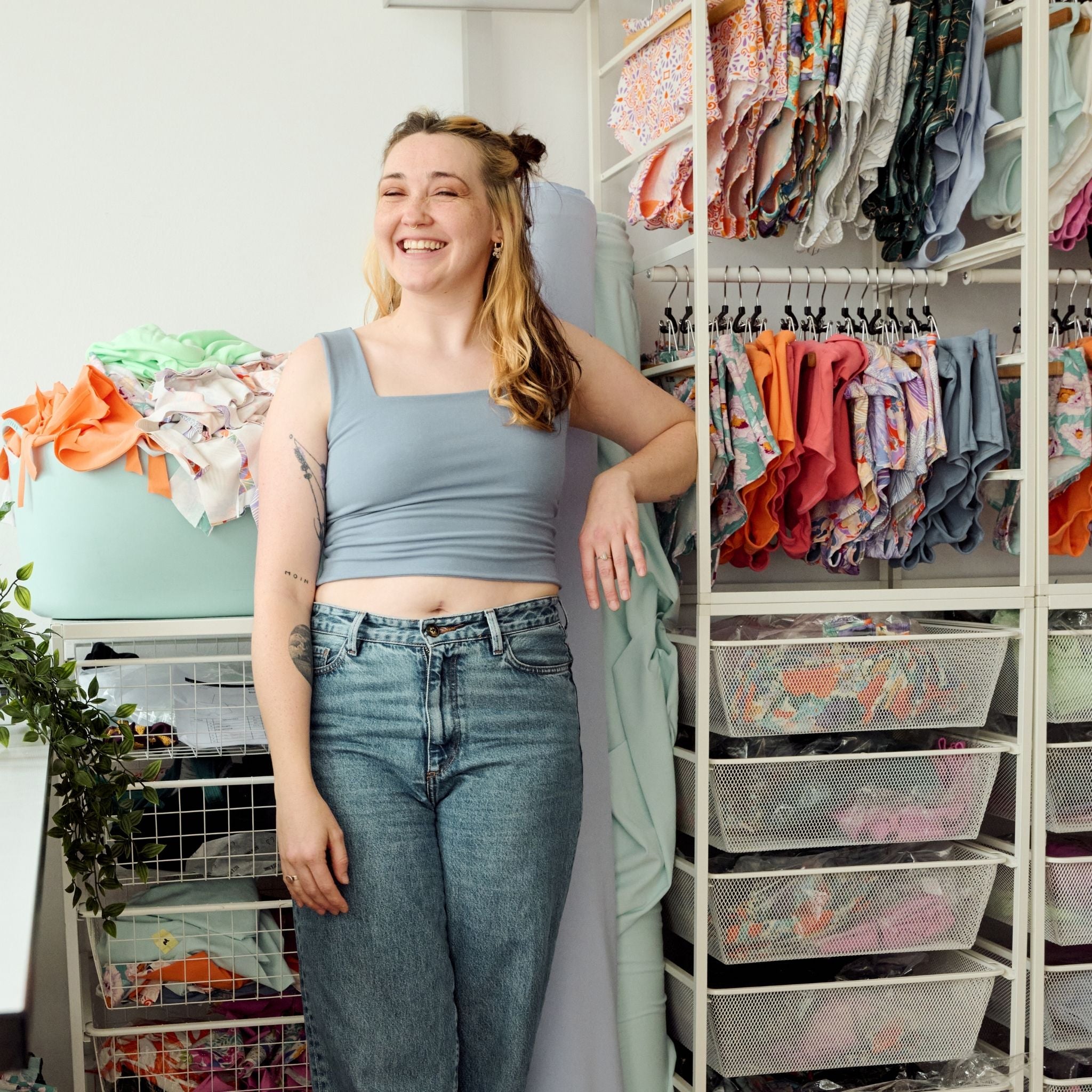 Foxy Grey Supima Cotton Reversible Tank Top