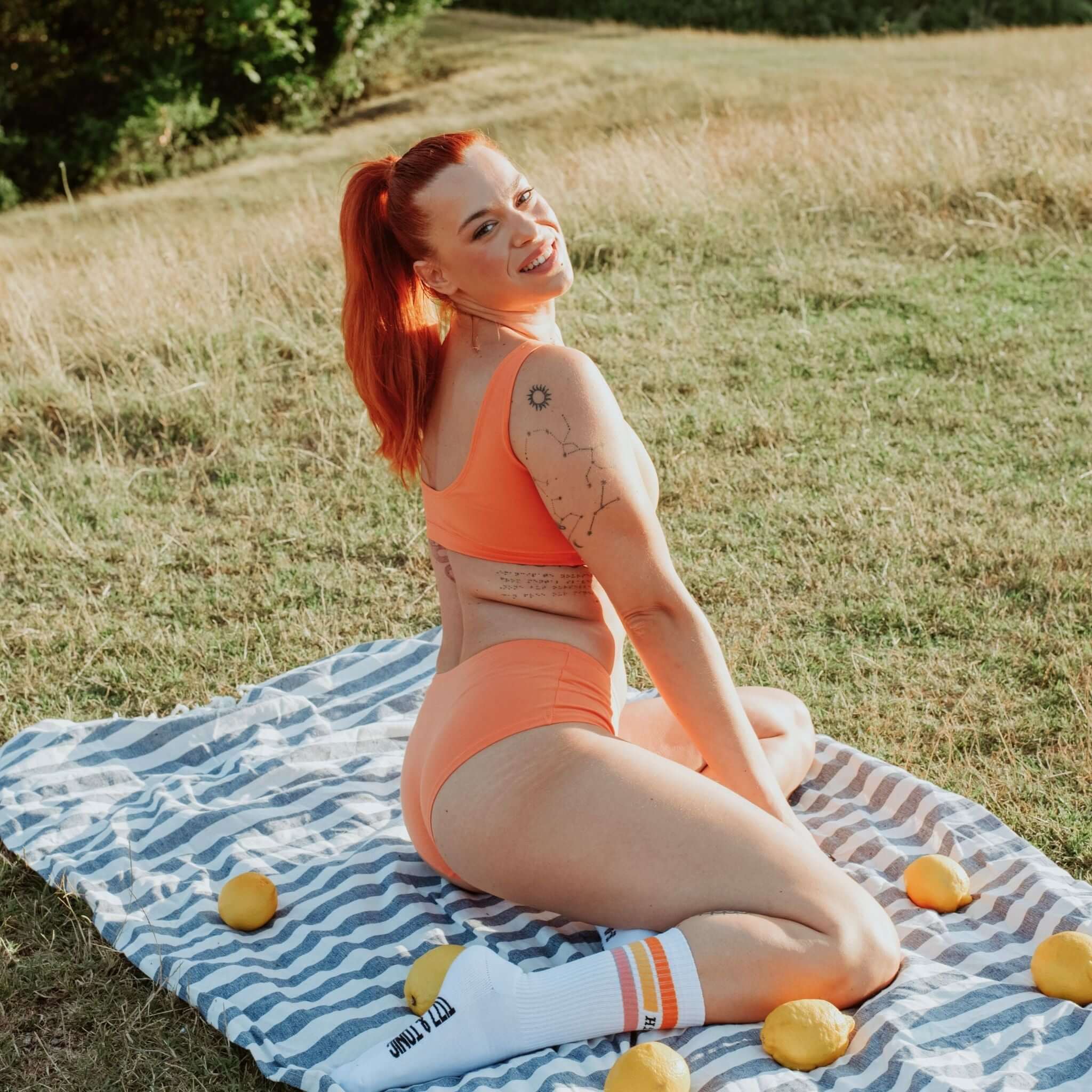 Aprikose-Bio-Baumwoll-Hipster-Panty