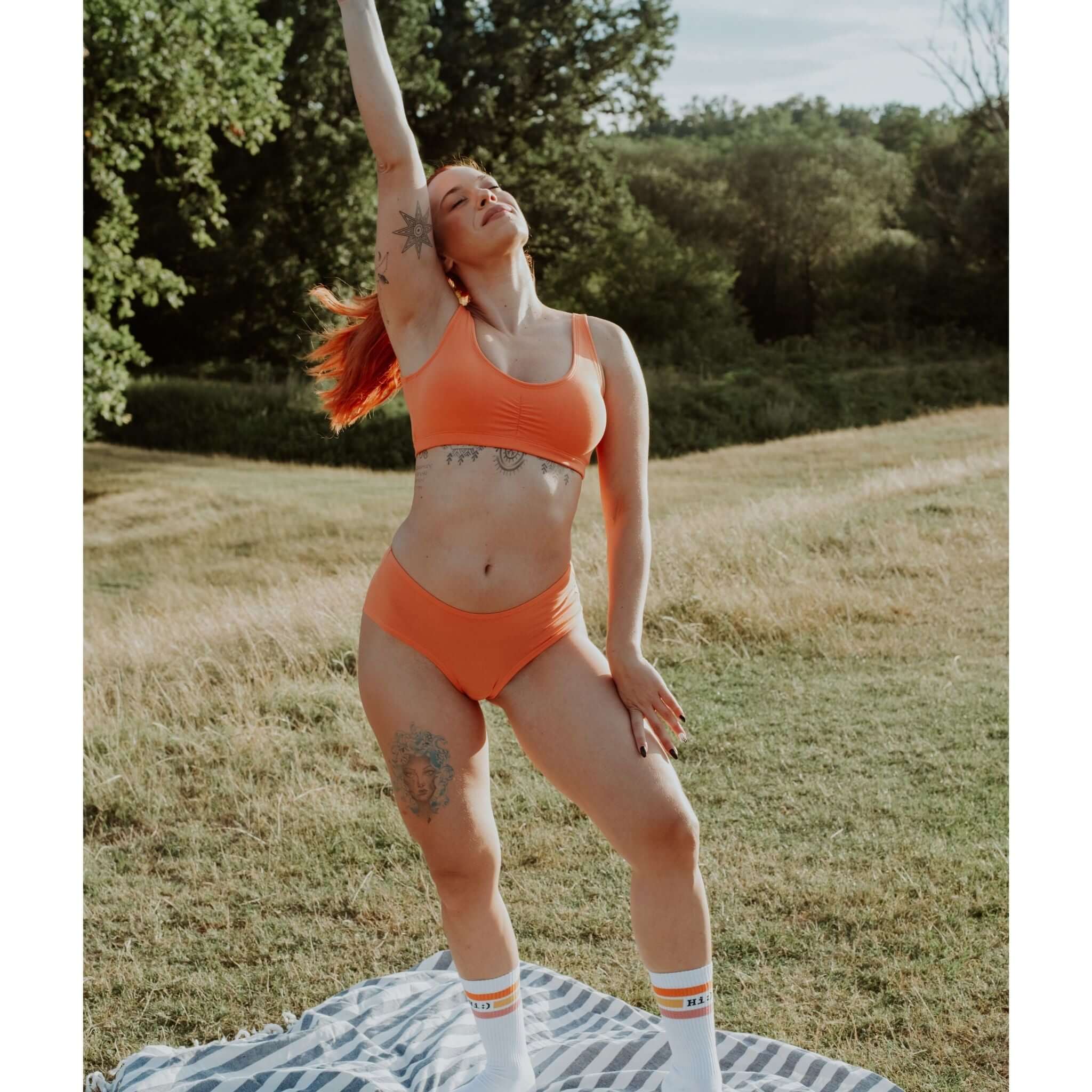 Aprikose-Bio-Baumwoll-Hipster-Panty