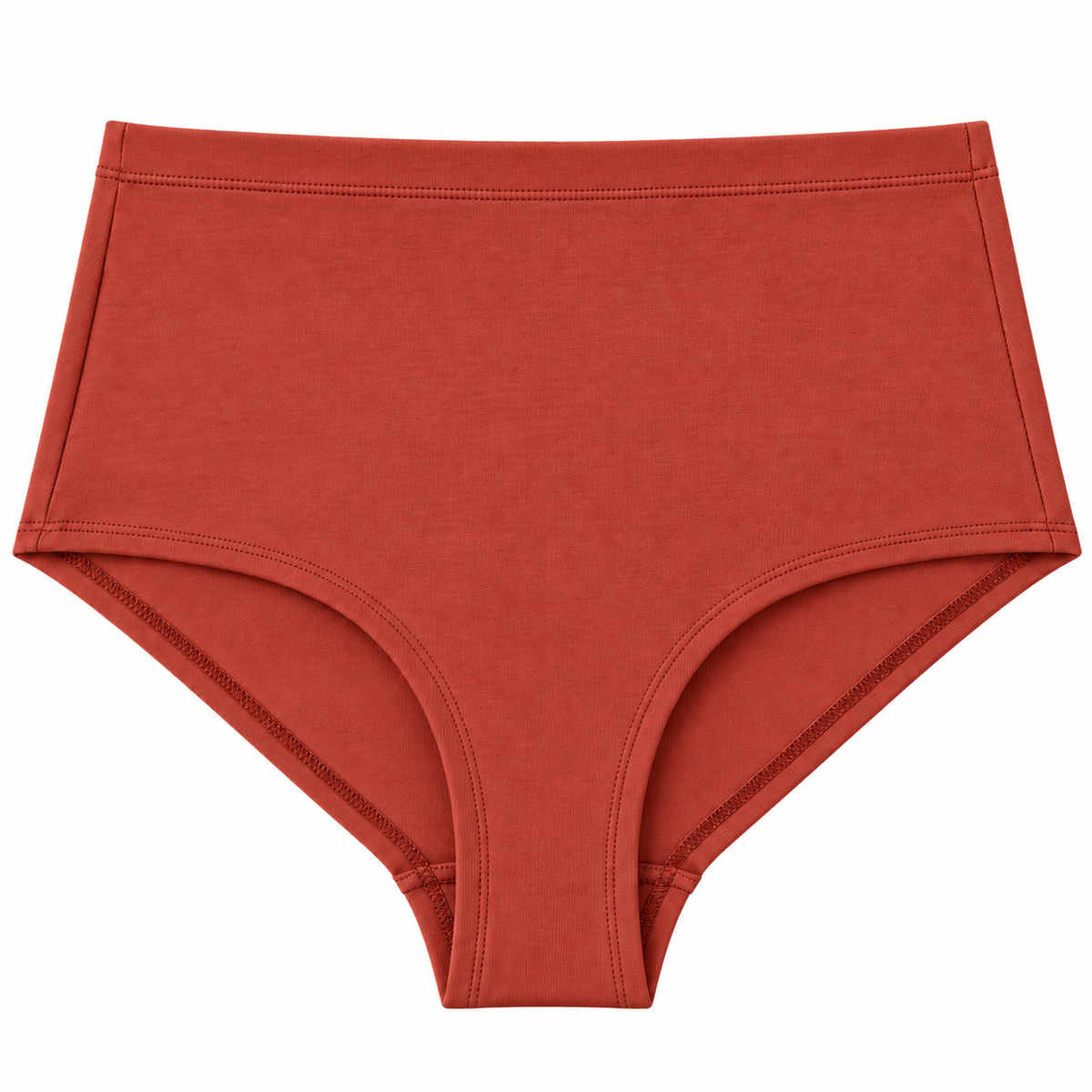 Terracotta High-Waist Höschen aus Bio-Baumwolle