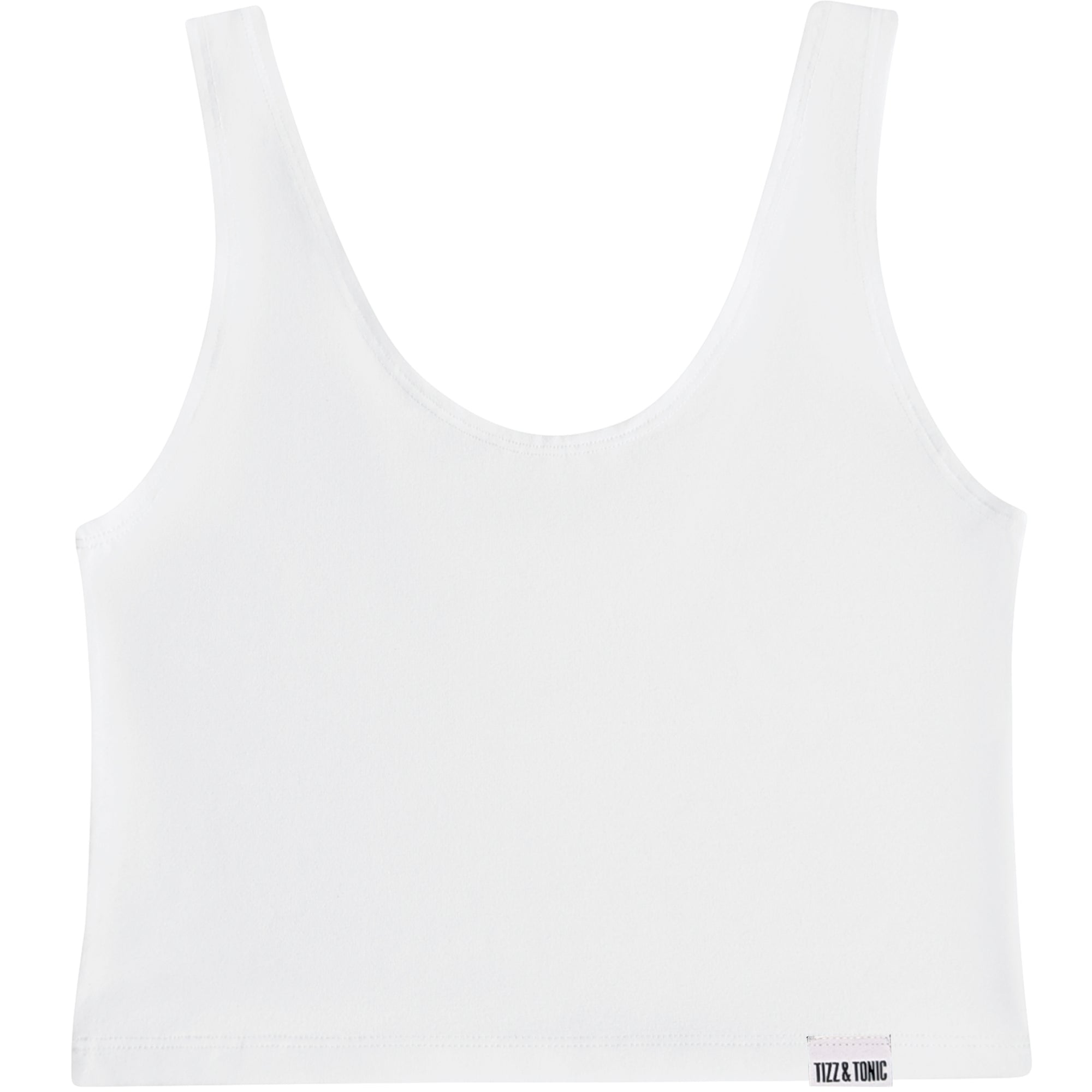 Weiss-Bio-Baumwoll-Cropped-Tank-Top