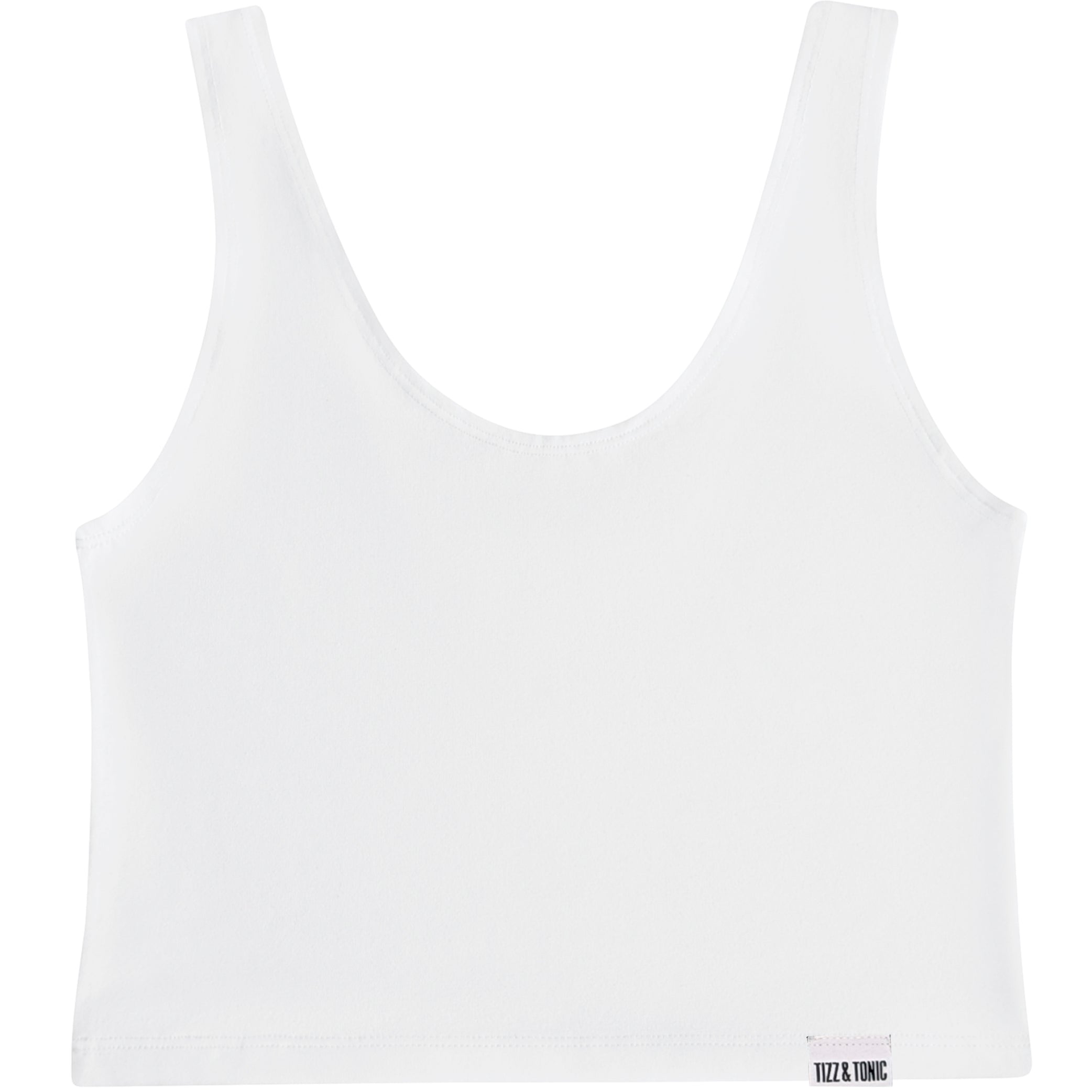 Weiss-Bio-Baumwoll-Cropped-Tank-Top