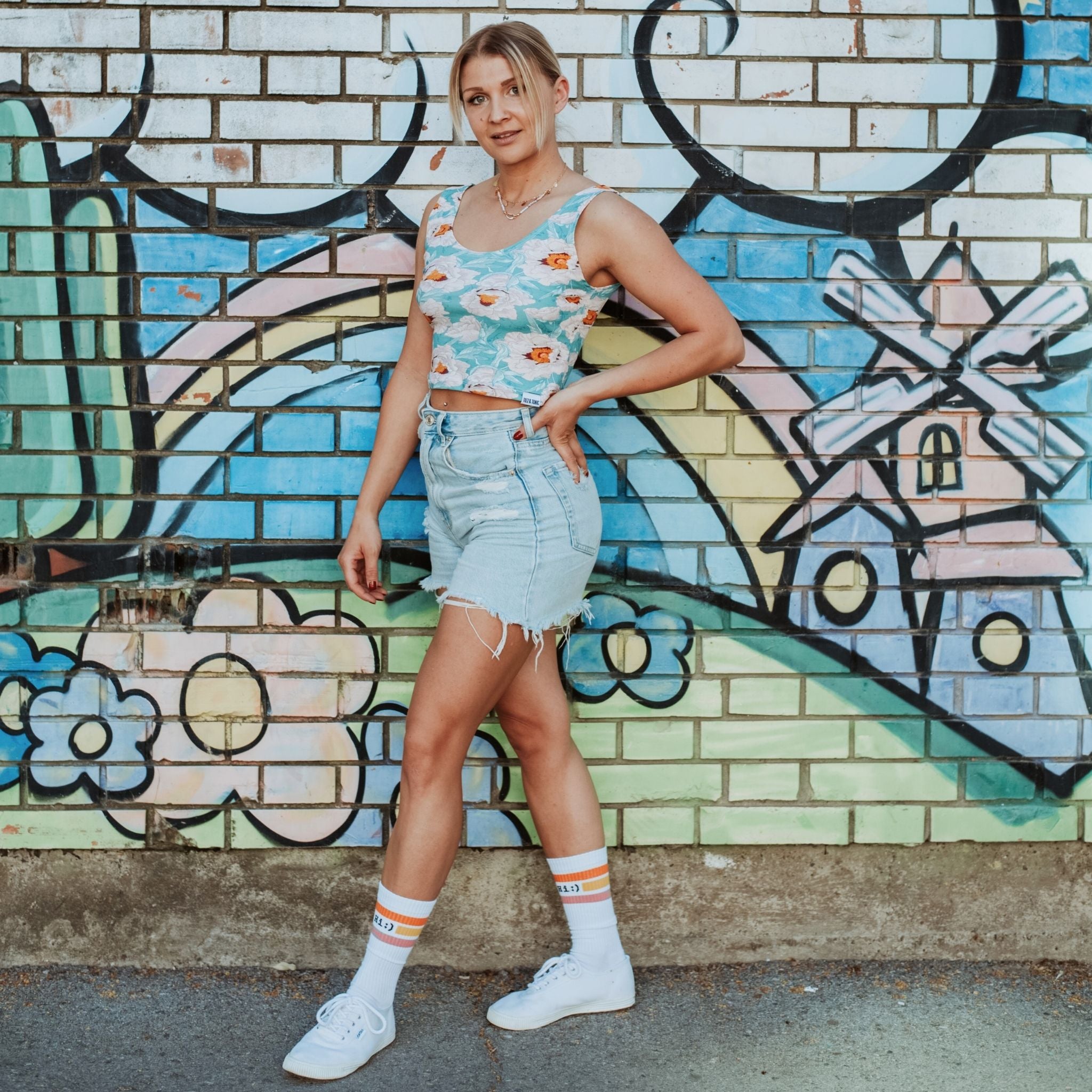 Blossom-Bio-Baumwoll-Cropped-Tank-Top