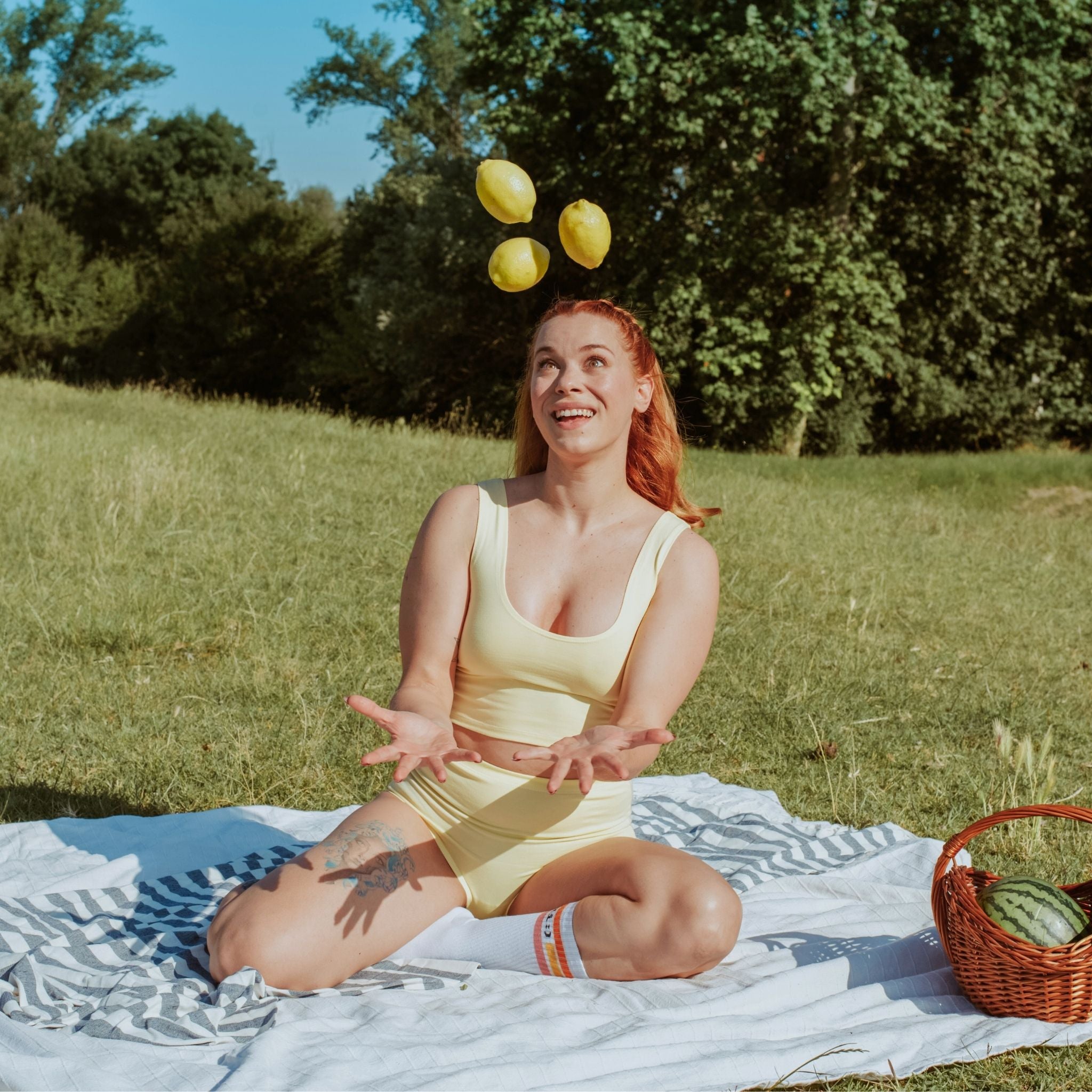 Buttergelb-Bio-Baumwoll-Cropped-Tank-Top