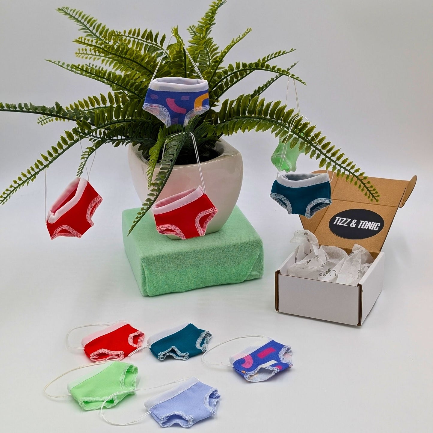 Mini Undie Christmas Ornaments - Perfectly Fun Holiday 5-Pack!